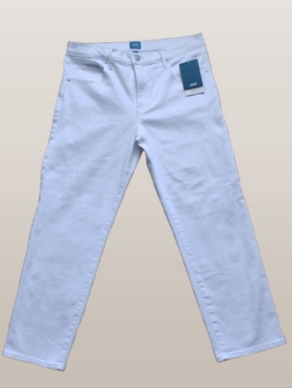 NWT Jag Jeans Cassie Crop Straight Leg White Size 14 Fall Style